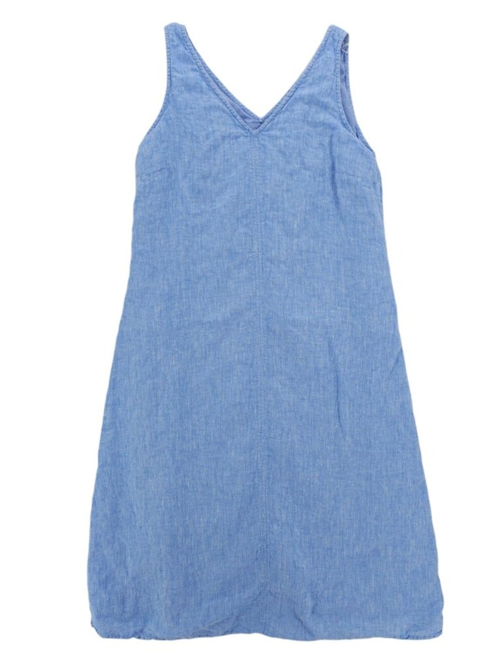 TALBOTS Blue Sleeveless Dress 100% Linen Fully Lined Size 10
